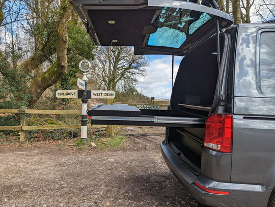 Full-width SteelPod (twin drawers & sliding bed)
