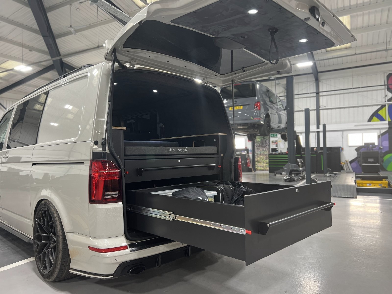 SteelPods - Twin sliding metal drawer pods and bed for the VW ...