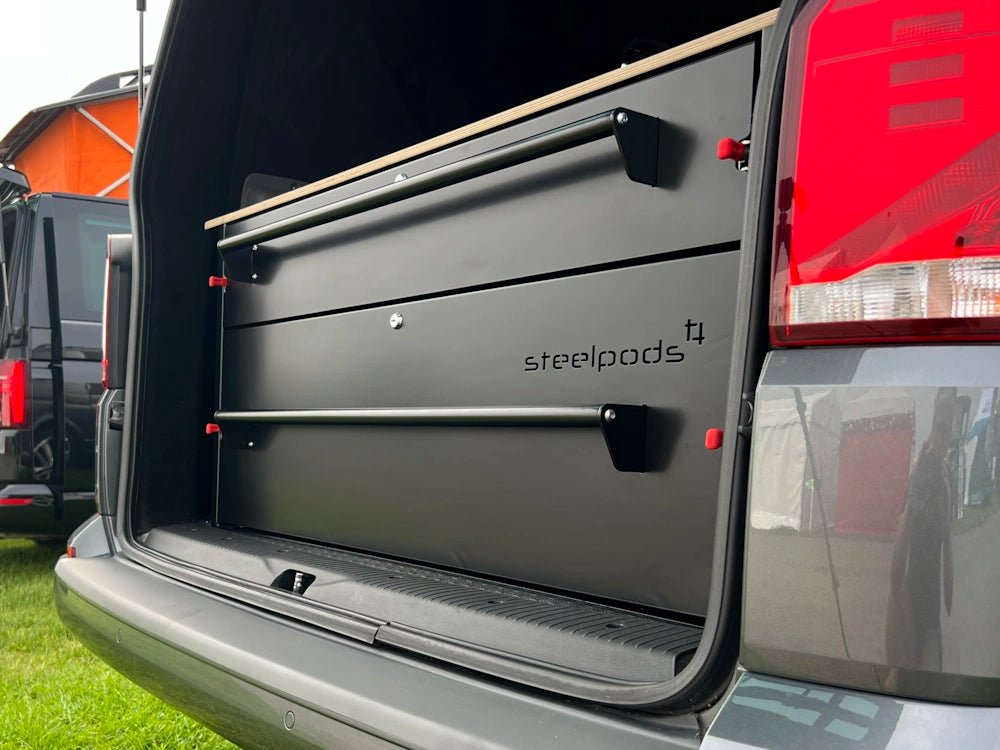 SteelPods - Two sliding metal drawers for work vans (VW Transporter/ Bulli)